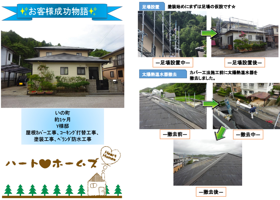 屋根カバー工事、コーキング打替工事